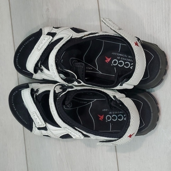 Ecco Womens Wave footbed Offroad Arch Support  Hook&loop Leather shoes sz 8.5 - Picture 7 of 14